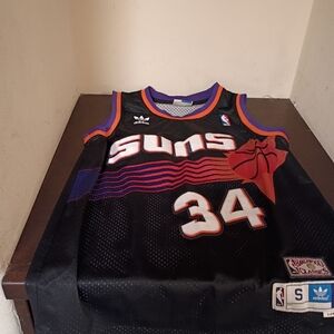 Adidas Phoenix Suns Kids' Black & Purple Basketball Jersey (Size S)